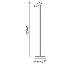 Lampadaire, Leo, blanc, LED, 2700K, 299 lm, Ø20cm, H115,5cm - Faro