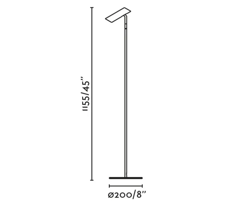 Lampadaire, Leo, blanc, LED, 2700K, 299 lm, Ø20cm, H115,5cm - Faro