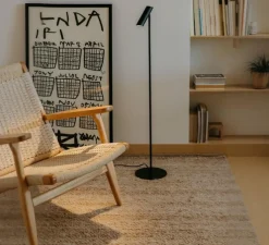 Lampadaire, Leo, noir, LED, 2700K, 299 lm, Ø20cm, H115,5cm - Faro