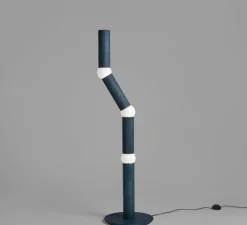 Lampadaire, Lightbone, bleu, LED, 2700K, 200 lm, Ø31,8cm, H124,3cm - Oblure