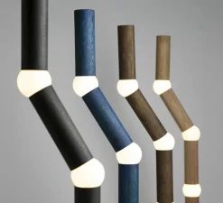 Lampadaire, Lightbone, chêne, LED, 2700K, 200 lm, Ø31,8cm, H124,3cm - Oblure