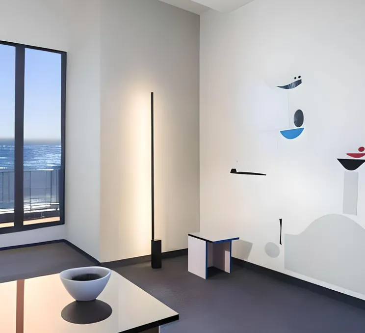 Lampadaire, Linescapes, noir, LED, 3000K, 4560lm, dimmable, L8cm, H192cm - Nemo Lighting