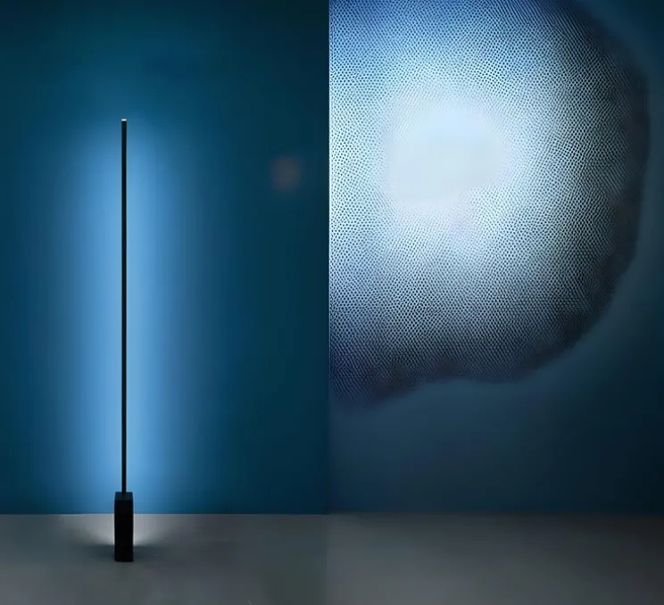 Lampadaire, Linescapes, noir, LED, 3000K, 4560lm, dimmable, L8cm, H192cm - Nemo Lighting