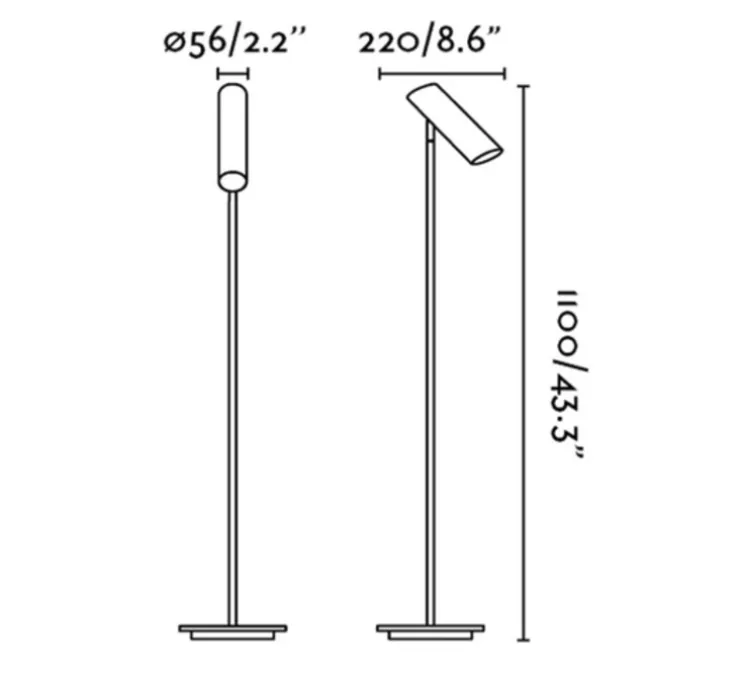 Lampadaire, LINK, blanc, LED, Ø20cm, H110cm - Faro