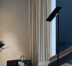 Lampadaire, liseuse, Link, noir, LED, Ø20cm, H110cm - Faro