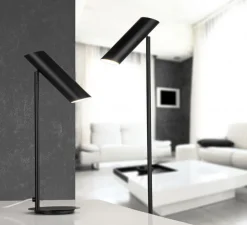 Lampadaire, liseuse, Link, noir, LED, Ø20cm, H110cm - Faro