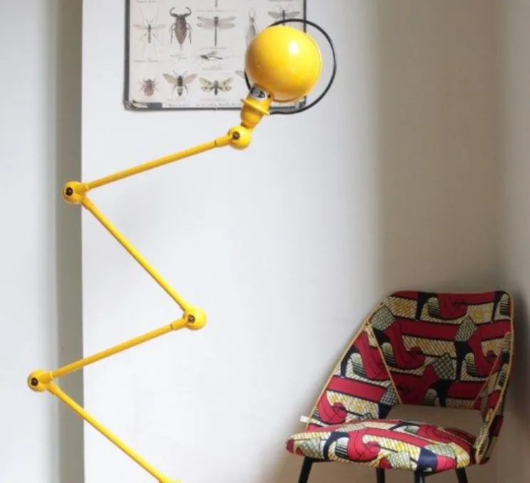 Lampadaire, Loft D9406, 6 bras, moutarde, L240cm, H240cm - Jieldé