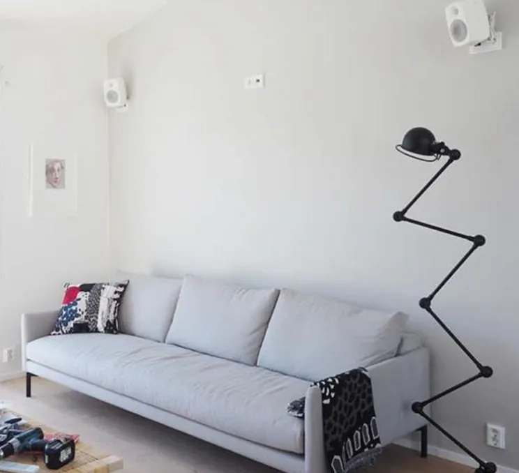 Lampadaire, Loft D9406, 6 bras, noir, L240cm, H240cm - Jieldé