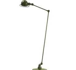 Lampadaire, Loft D1240, 2 bras, vert olive, Ø33cm, H160cm - Jieldé