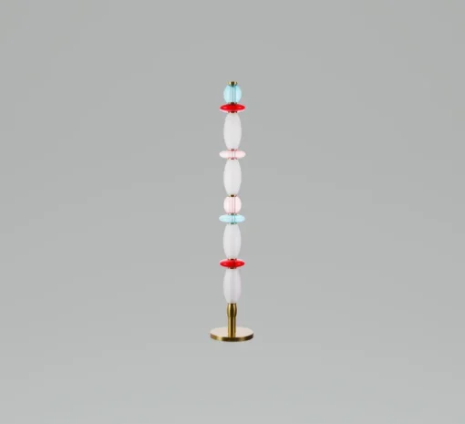 Lampadaire, Léonor, bleu, rouge, opaque, Ø25cm, H145cm - Elements lighting