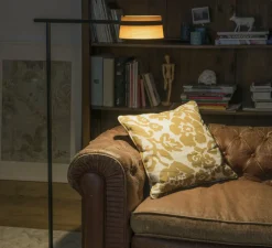 Lampadaire, LOOP, bois, noir, LED, L65cm, H125cm - Faro