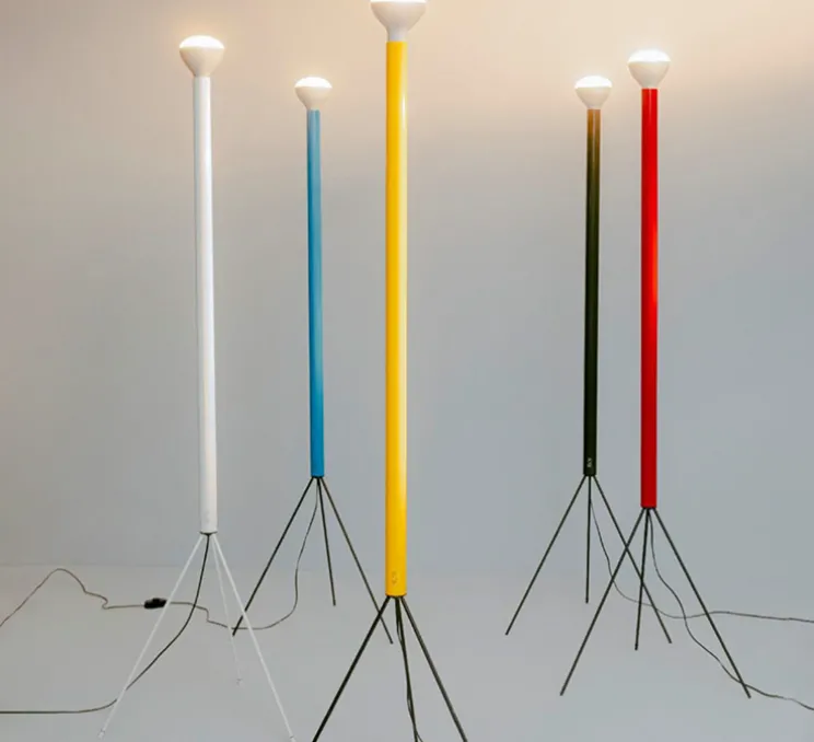 Lampadaire, Luminator, rouge, Ø60cm, H189cm - Flos