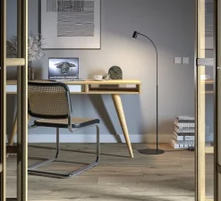 Lampadaire, Luxsi Reading, Noir, LED, 2700K, 1400 lm, Ø33cm, H161cm - Lumen Center Italia