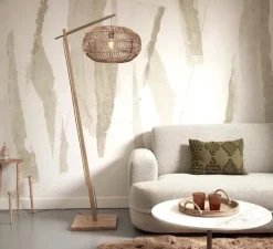 Lampadaire, Madeira, naturel, Ø73cm, H176cm - It's about Romi