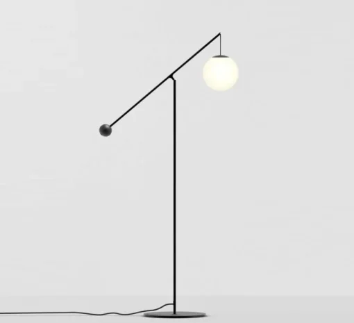 Lampadaire, Malamata, noir, dim, orientable 360°, Ø96cm, H150cm - Luceplan