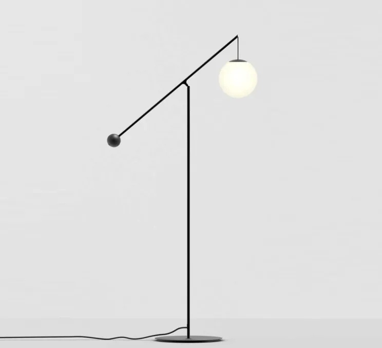 Lampadaire, Malamata, noir, dim, orientable 360°, Ø96cm, H150cm - Luceplan