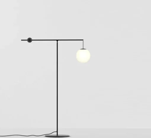 Lampadaire, Malamata, noir, dim, orientable 360°, Ø96cm, H150cm - Luceplan