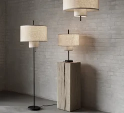 Lampadaire, Margin, beige, Ø46cm, H153cm - New Works