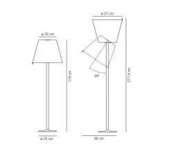 Lampadaire, Melampo, bronze, Ø35cm, H174cm - Artemide