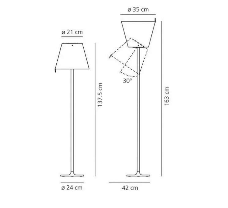 Lampadaire, Melampo, bronze, Ø35cm, H137,5cm - Artemide