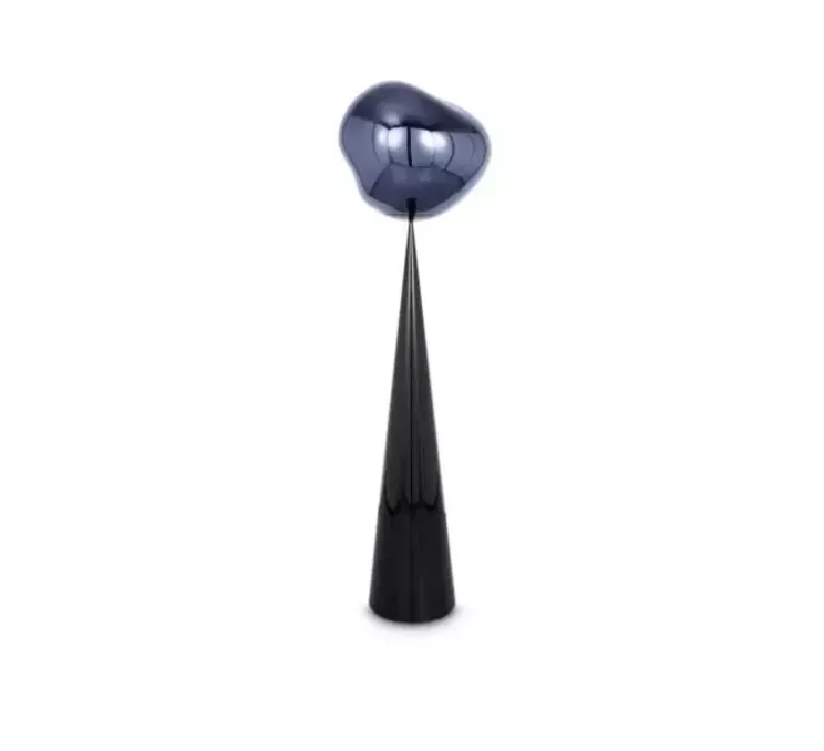 Lampadaire, Melt Cone Fat, gris fumé, LED, dim, 3000K, 800 lm, L50cm, H174cm - Tom Dixon