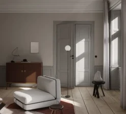 Lampadaire, Model 1081, noir, Ø20cm, H182cm - Astep