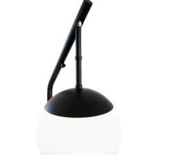 Lampadaire, Monroe, Noir, opal, LED, dim, 2700K, lm, L44cm, H165,1cm - Rubn