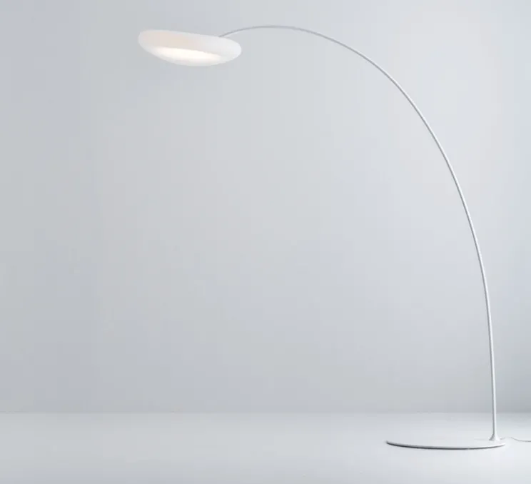Lampadaire, Mr Magoo, blanc, LED, dim, 3000K, 2794 lm, L184,4cm, H198,5cm - Stilnovo