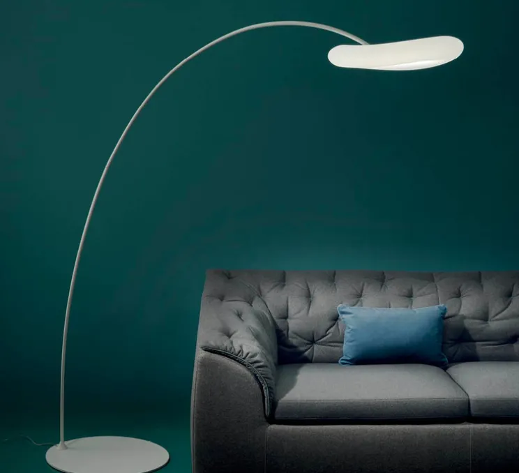 Lampadaire, Mr Magoo, blanc, LED, dim, 3000K, 2794 lm, L184,4cm, H198,5cm - Stilnovo