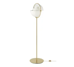 Lampadaire, Multi-Lite, laiton et blanc semi matt, Ø38,9cm, H148cm - Gubi