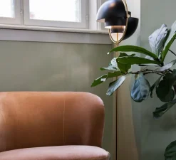 Lampadaire, Multi-Lite, noir, laiton, Ø36cm, H148cm - Gubi