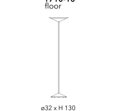Lampadaire, Narciso, blanc, LED, dim, 3000K, 1500 lm, Ø32cm, H130cm - Penta