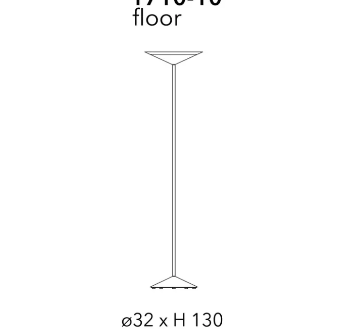 Lampadaire, Narciso, gris, LED, dim, 3000K, 1500 lm, Ø32cm, H130cm - Penta