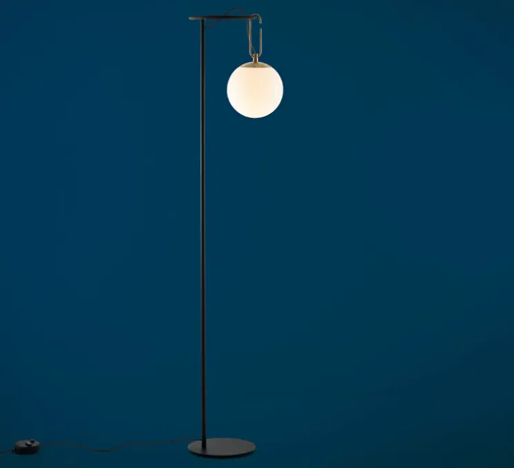 Lampadaire, NH, noir, laiton et blanc, Ø42cm, H171,8cm - Artemide