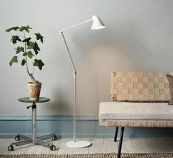 Lampadaire, NJP, blanc, LED, 2700K, 500lm, L121cm, H48cm - Louis Poulsen