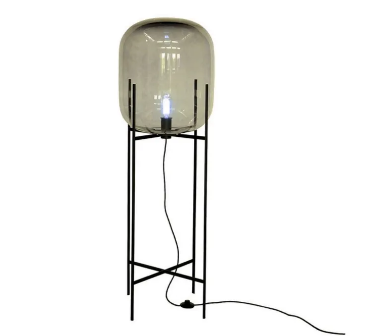 Lampadaire, Oda Big, verre fumé, gris, H140cm - PULPO