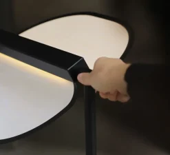 Lampadaire, Omma, blanc naturel, structure noire, LED, dim, 3000K, 560 lm, L35cm, H114cm - LZF