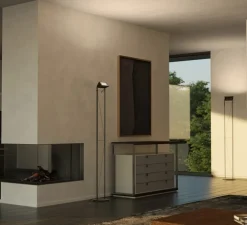 Lampadaire, Opus, Black Soft Touch, L30cm, H187cm - Lumina