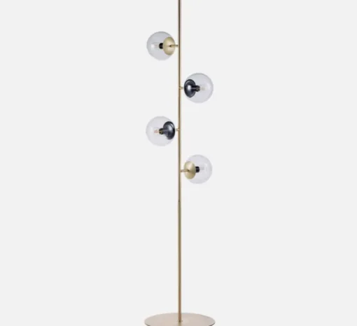 Lampadaire, Orb, Laiton, transparent, Ø36cm, H161,5cm - Bolia