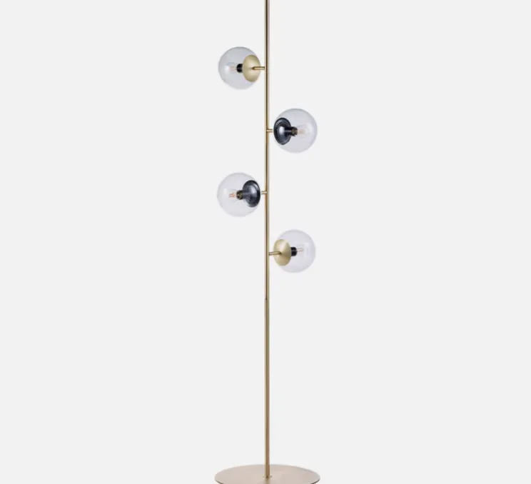 Lampadaire, Orb, Laiton, transparent, Ø36cm, H161,5cm - Bolia