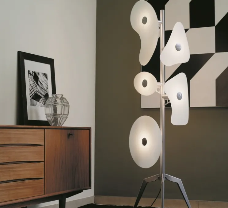 Lampadaire, Orbital, blanc, Ø53cm, H170cm - Foscarini