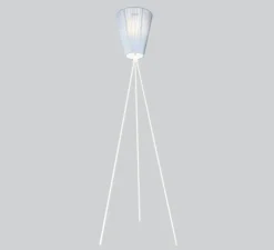Lampadaire, Oslo Wood, bleu, blanc, H165cm - Northern