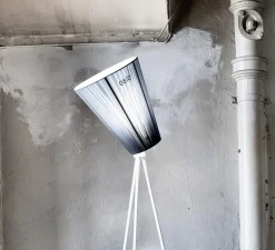 Lampadaire, Oslo Wood, bleu, blanc, H165cm - Northern