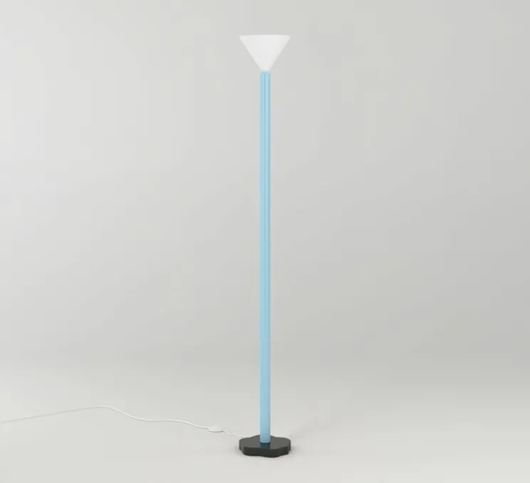 Lampadaire, Outlines, blanc, bleu, noir, L19,9cm, H159cm - Atelier Areti