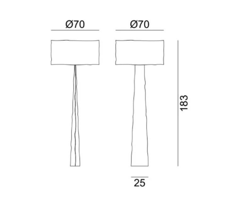 Lampadaire, Pajama 94, blanc, Ø70cm, H183cm - Gervasoni