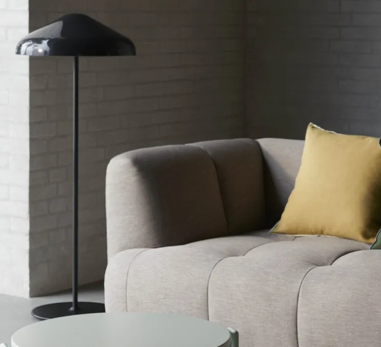 Lampadaire, Pao steel, noir soft, Ø47cm, H120cm - HAY