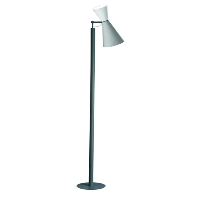 Lampadaire, Parliament, gris, blanc, Ø26cm, H180cm - Nemo Lighting