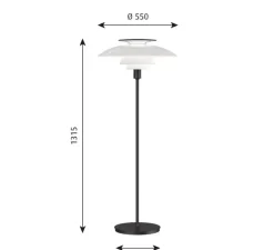 Lampadaire, PH 80, opal, noir, Ø55cm, H131,5cm - Louis Poulsen