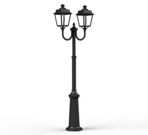 Lampadaire, Place des Vosges 1 Évolution Modèle 13, noir foncé, IP65, L64,7cm, H200cm-Roger Pradier