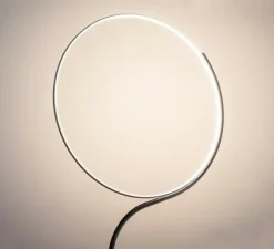 Lampadaire, Poise, noir et blanc, LED, dim, 2700k, 3600 lm, Ø55cm, H196cm - KDLN